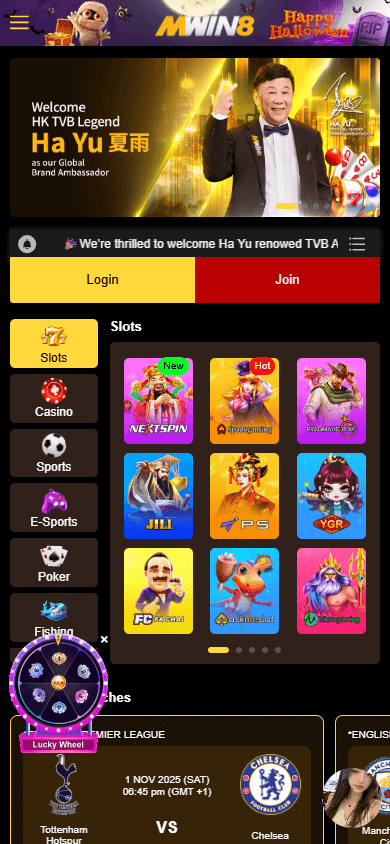 Mwin8_Casino_homepage_mobile