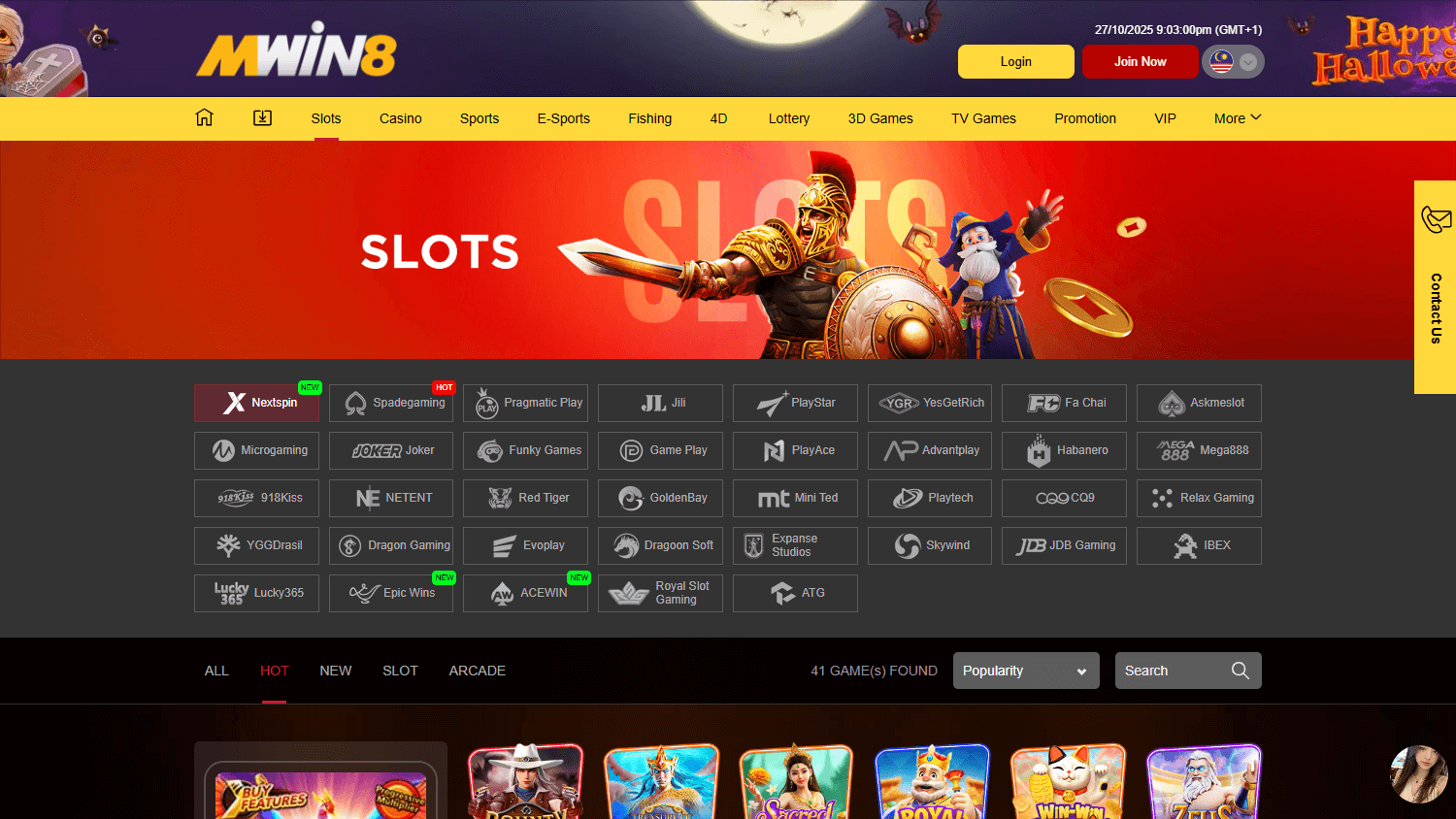 Mwin8_Casino_game_gallery_desktop
