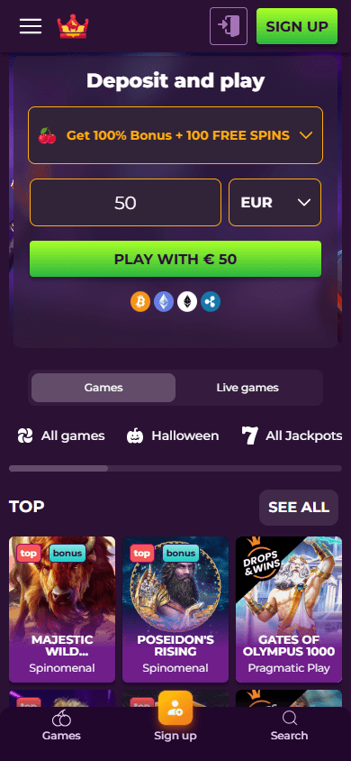 Wizzebets_Casino_homepage_mobile