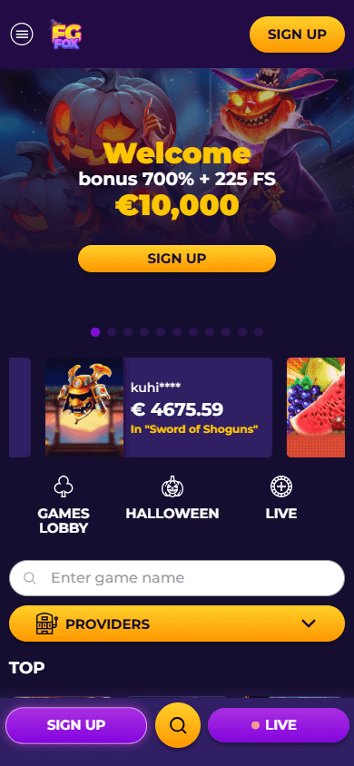 FgFox_Casino_homepage_mobile