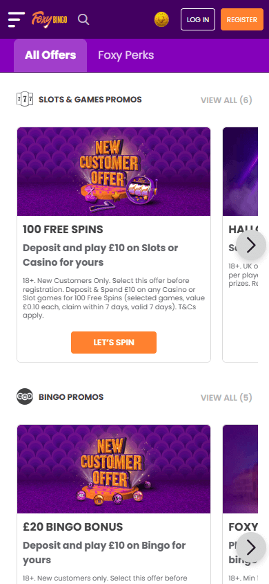 Foxy_Bingo_Casino_promotions_mobile