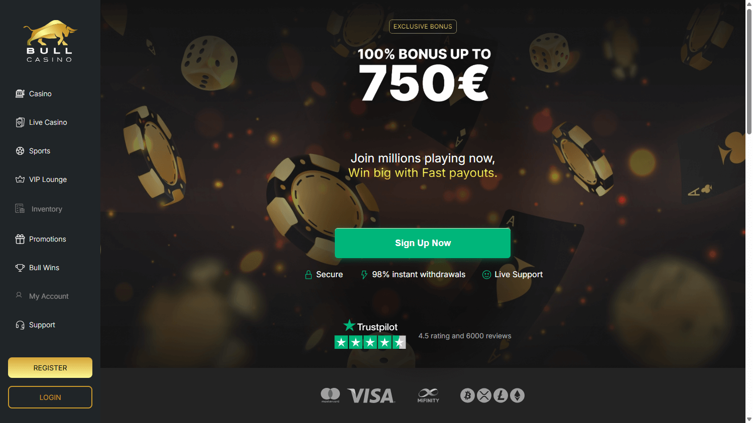 Bull_Casino_homepage_desktop