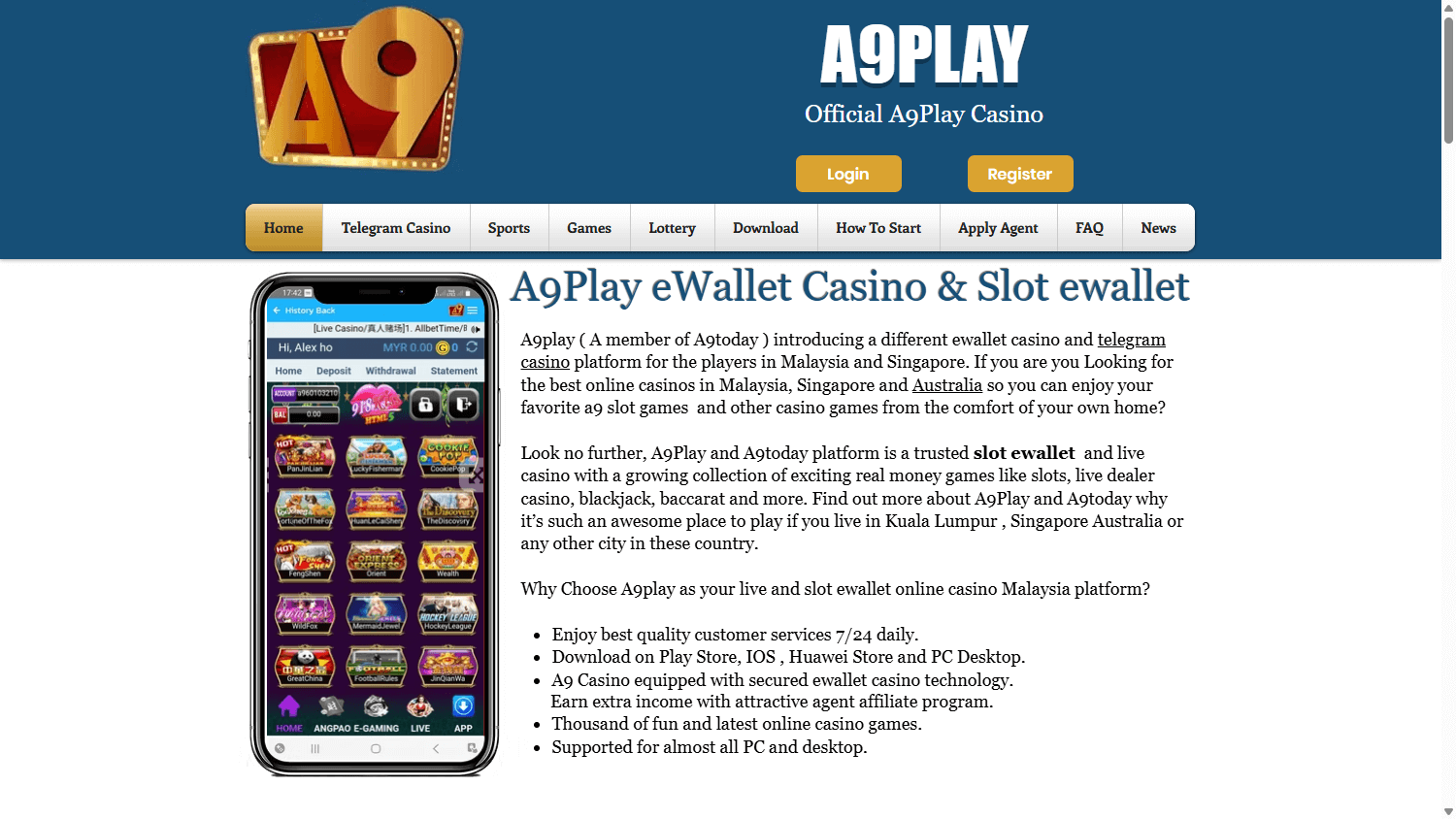 A9Play_Casino_homepage_desktop