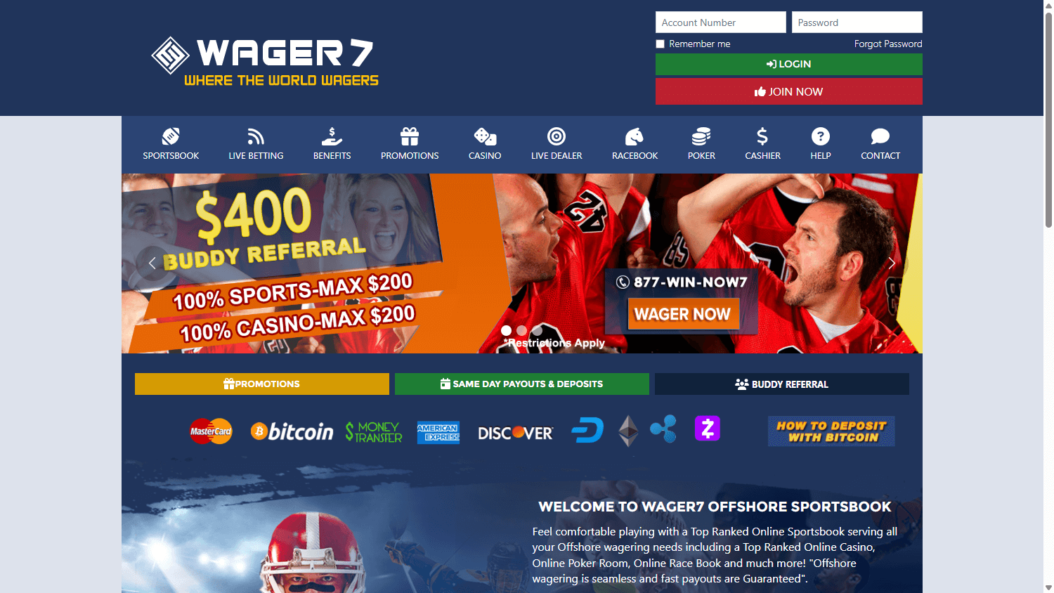 Wager7_Casino_homepage_desktop