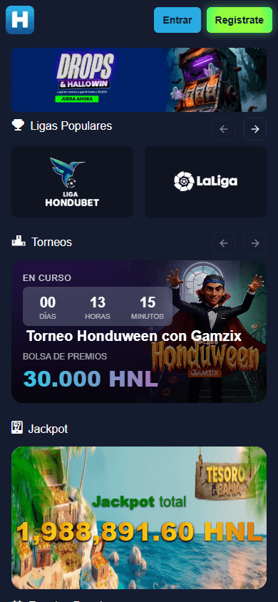 Hondubet_Casino_homepage_mobile