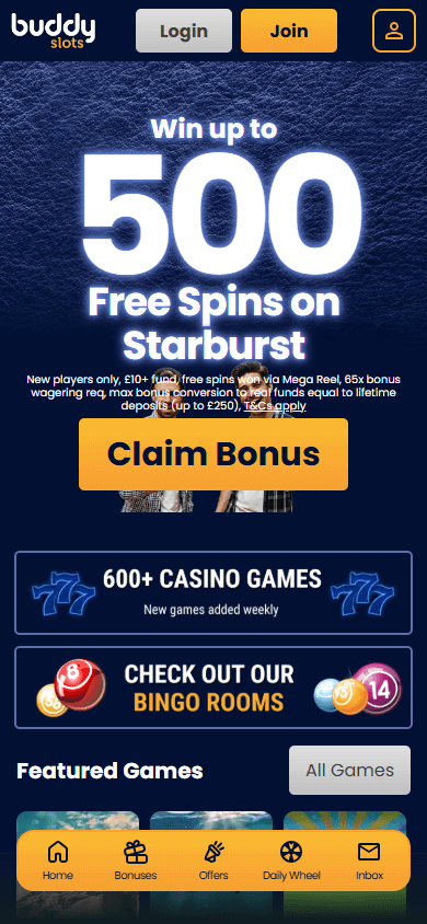 Buddy_Slots_Casino_homepage_mobile