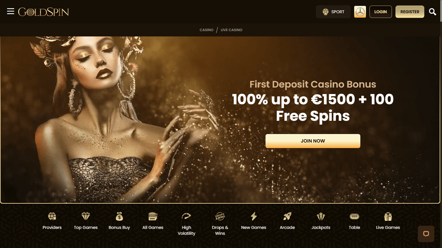 goldspin_casino_homepage_desktop