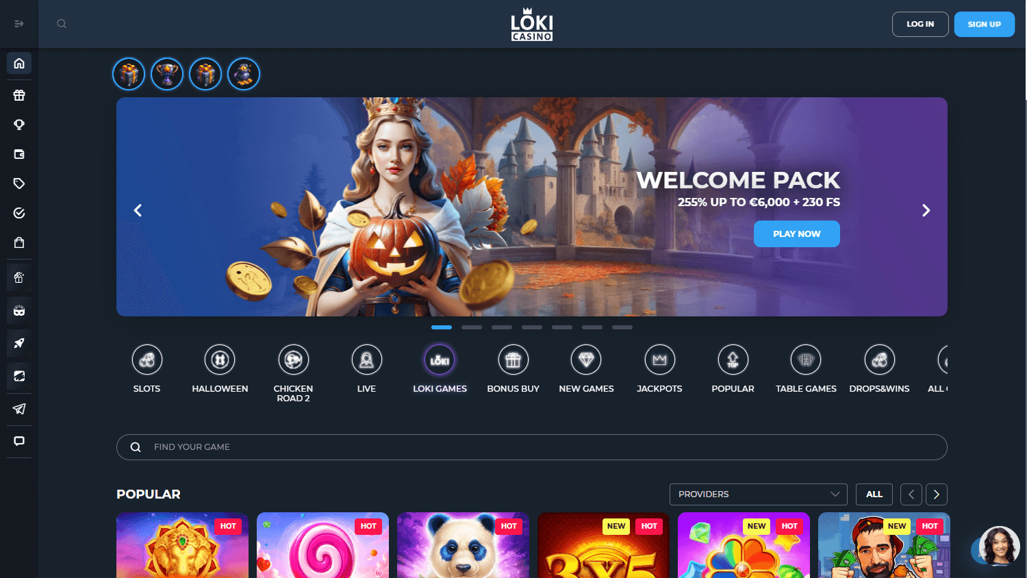 Loki_Casino_homepage_desktop