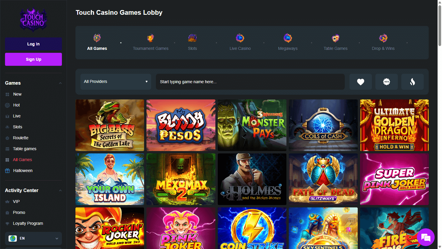Touch_Casino_homepage_desktop
