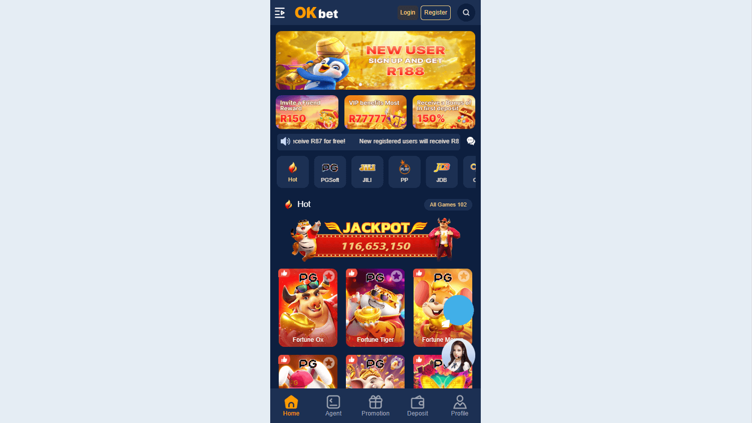 OKBet_Casino_homepage_desktop