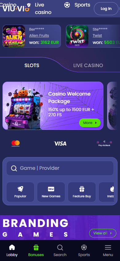 Viu-viu_Casino_homepage_mobile