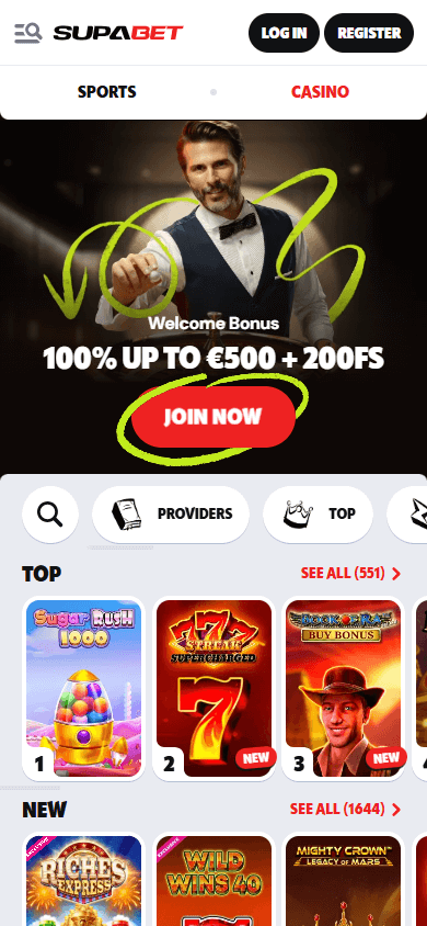 supabet_casino_homepage_mobile
