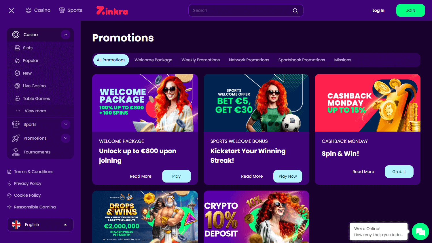zinkra_casino_promotions_desktop
