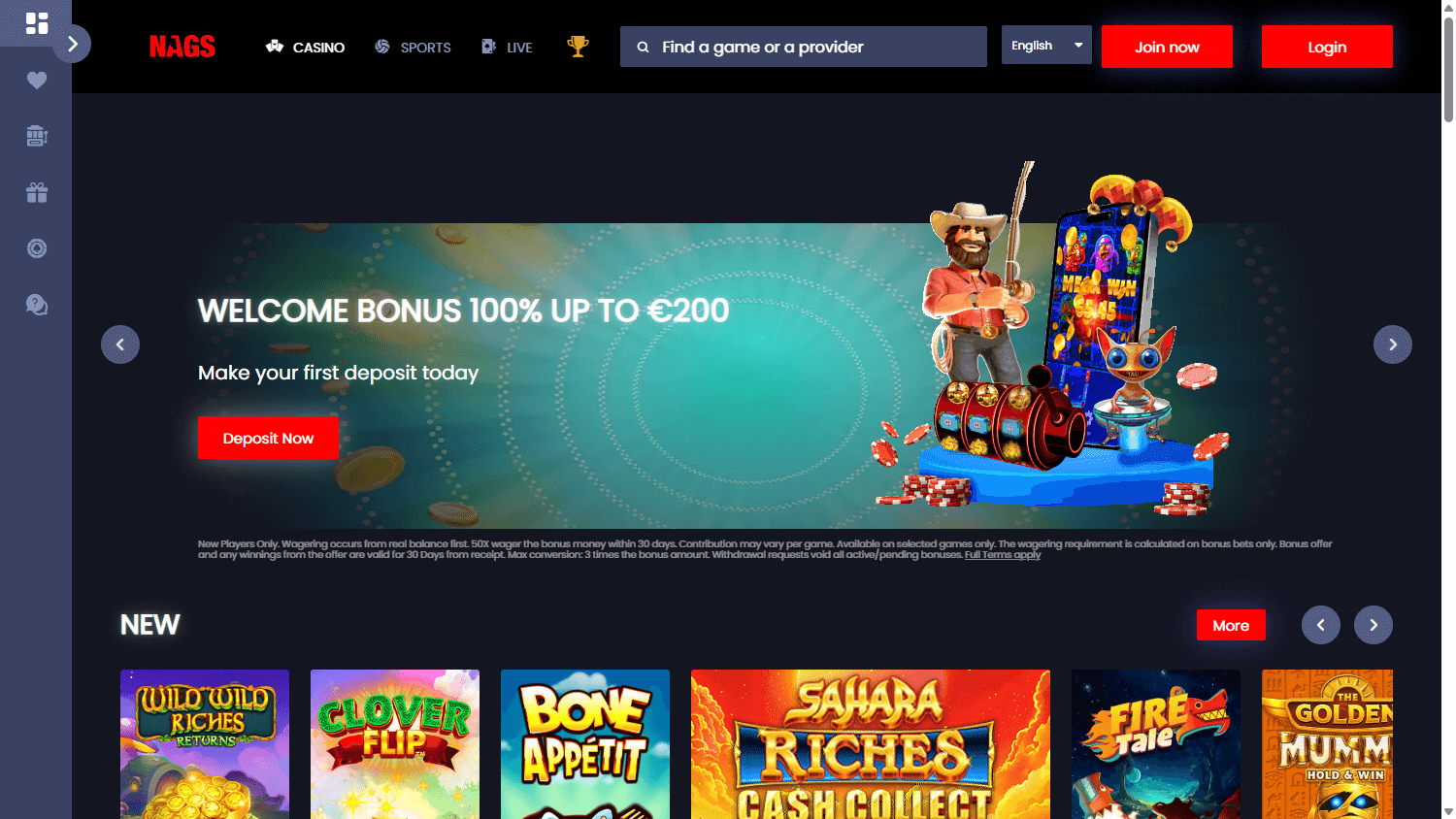 NagsBet_Casino_homepage_desktop