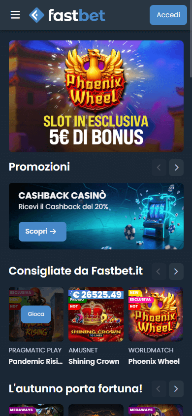 FastBet_Casino_IT_homepage_mobile
