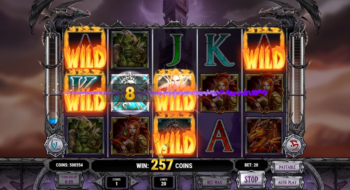 Tower Quest red scatter bonus game win