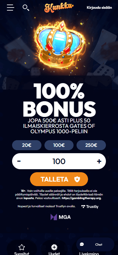 Kunkku_Casino_homepage_mobile