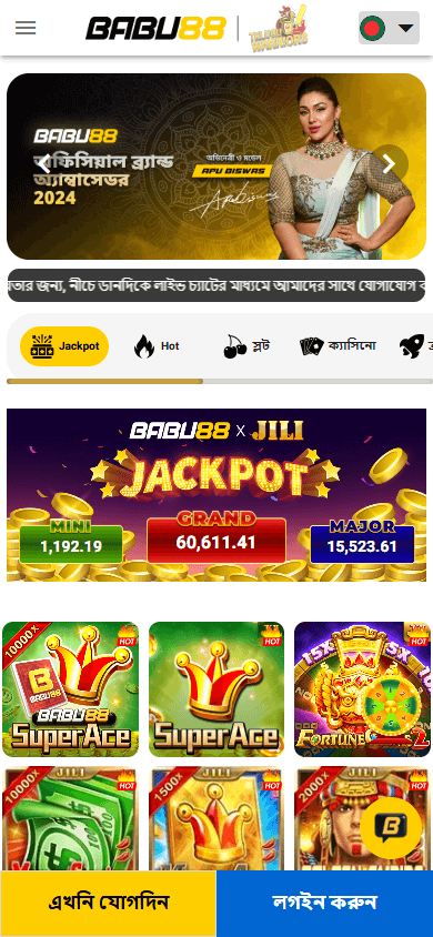BABU88 _Casino_homepage_mobile