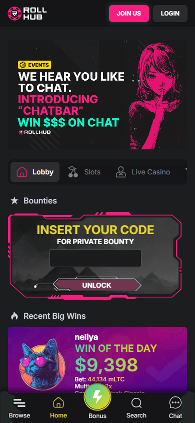 Rollhub_Casino_homepage_mobile