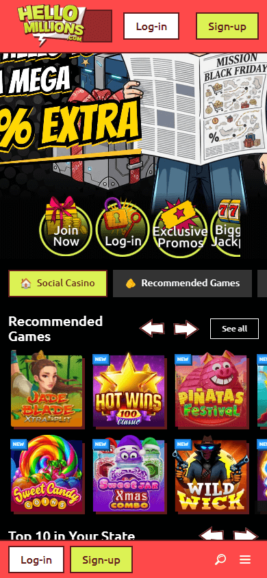 Hello_Millions_Casino_homepage_mobile