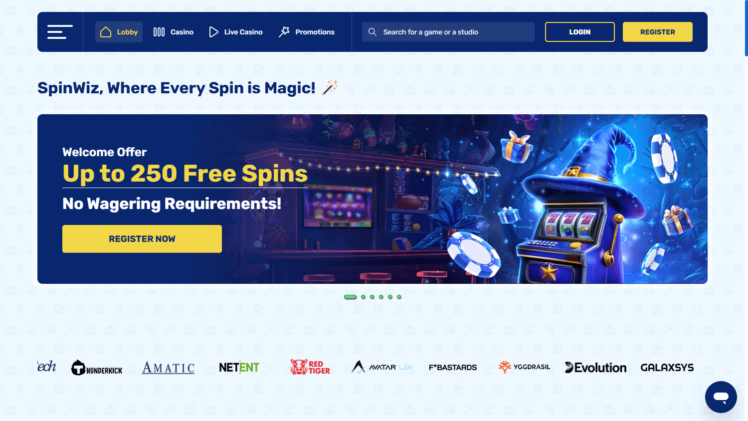 Spinwiz_Casino_homepage_desktop