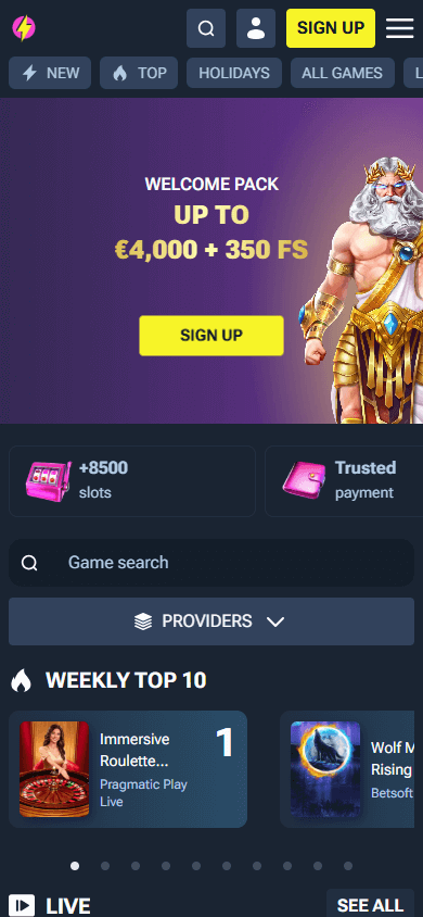 Voltslot_Casino_homepage_mobile