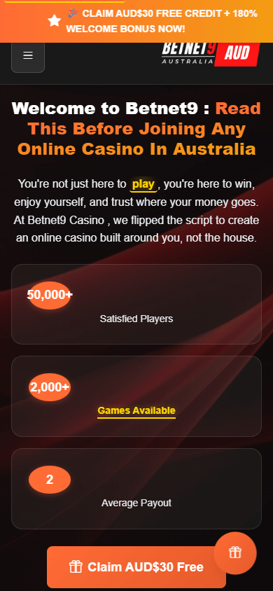 BetNet9_Casino_homepage_mobile