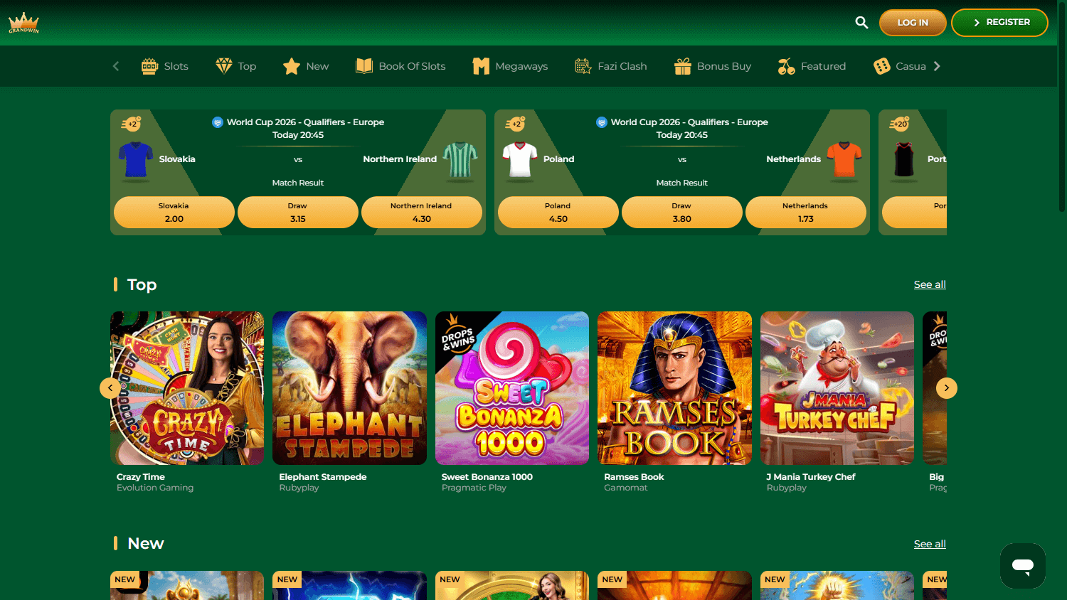 GrandWin_Casino_homepage_desktop