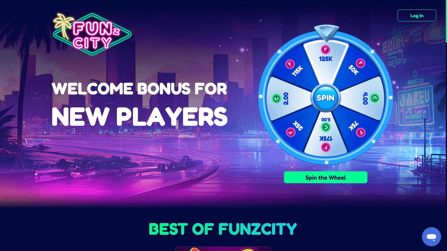Funzcity_Casino_homepage_desktop