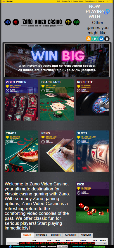 Zano_Video_Casino_homepage_mobile