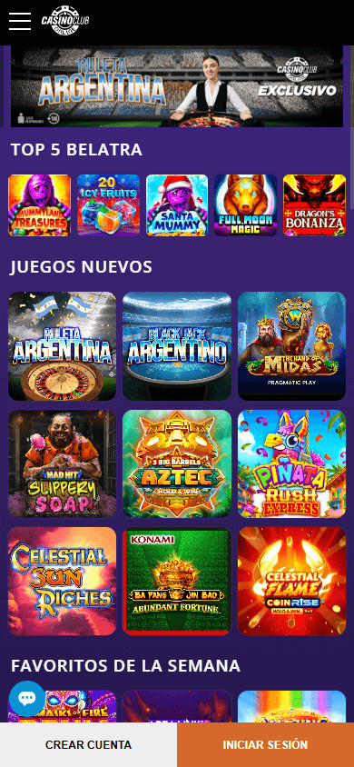 Casino_Club_South_America_homepage_mobile