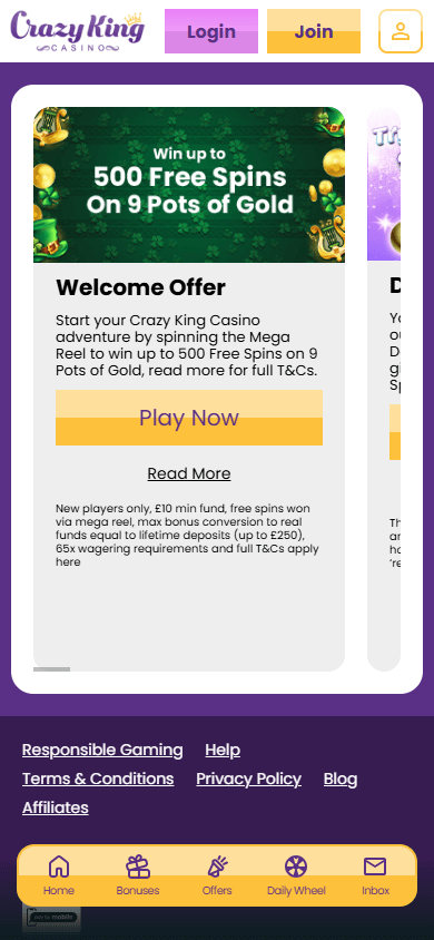 Crazy_King_Casino_promotions_mobile