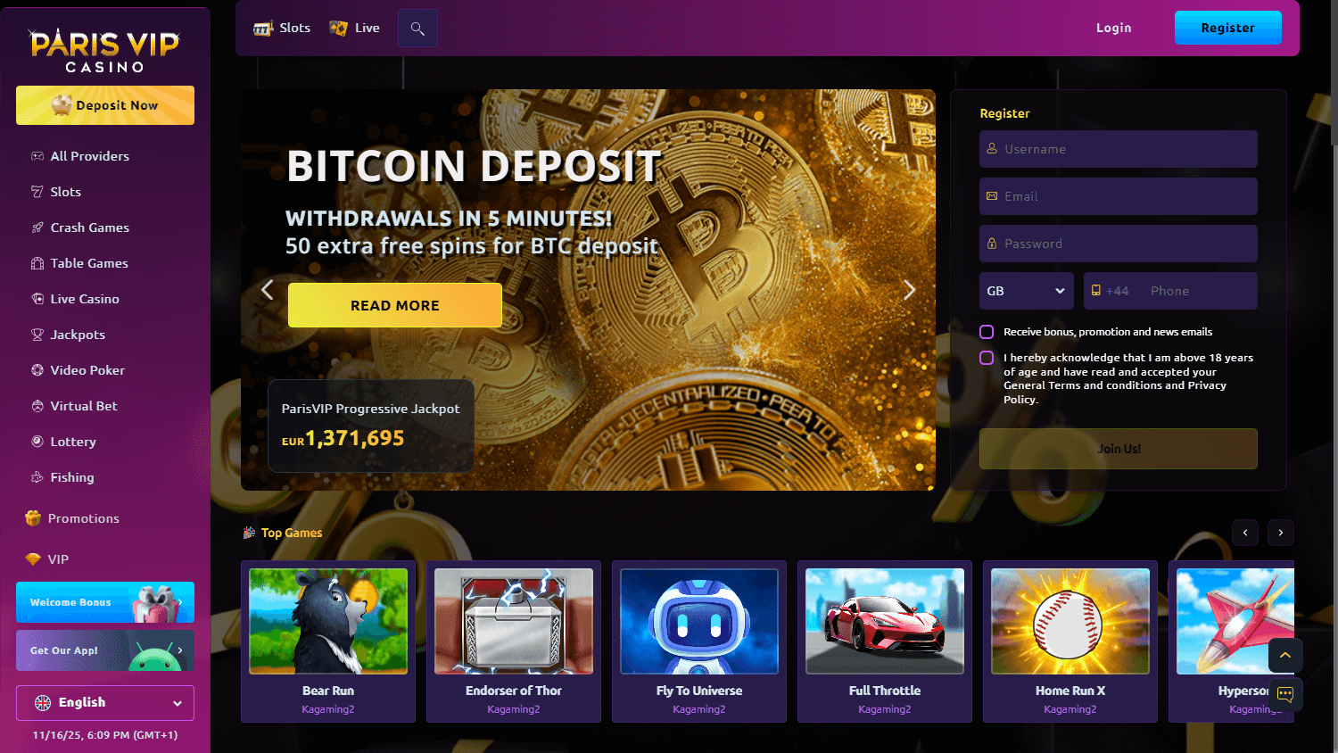Paris_VIP_Casino_homepage_desktop