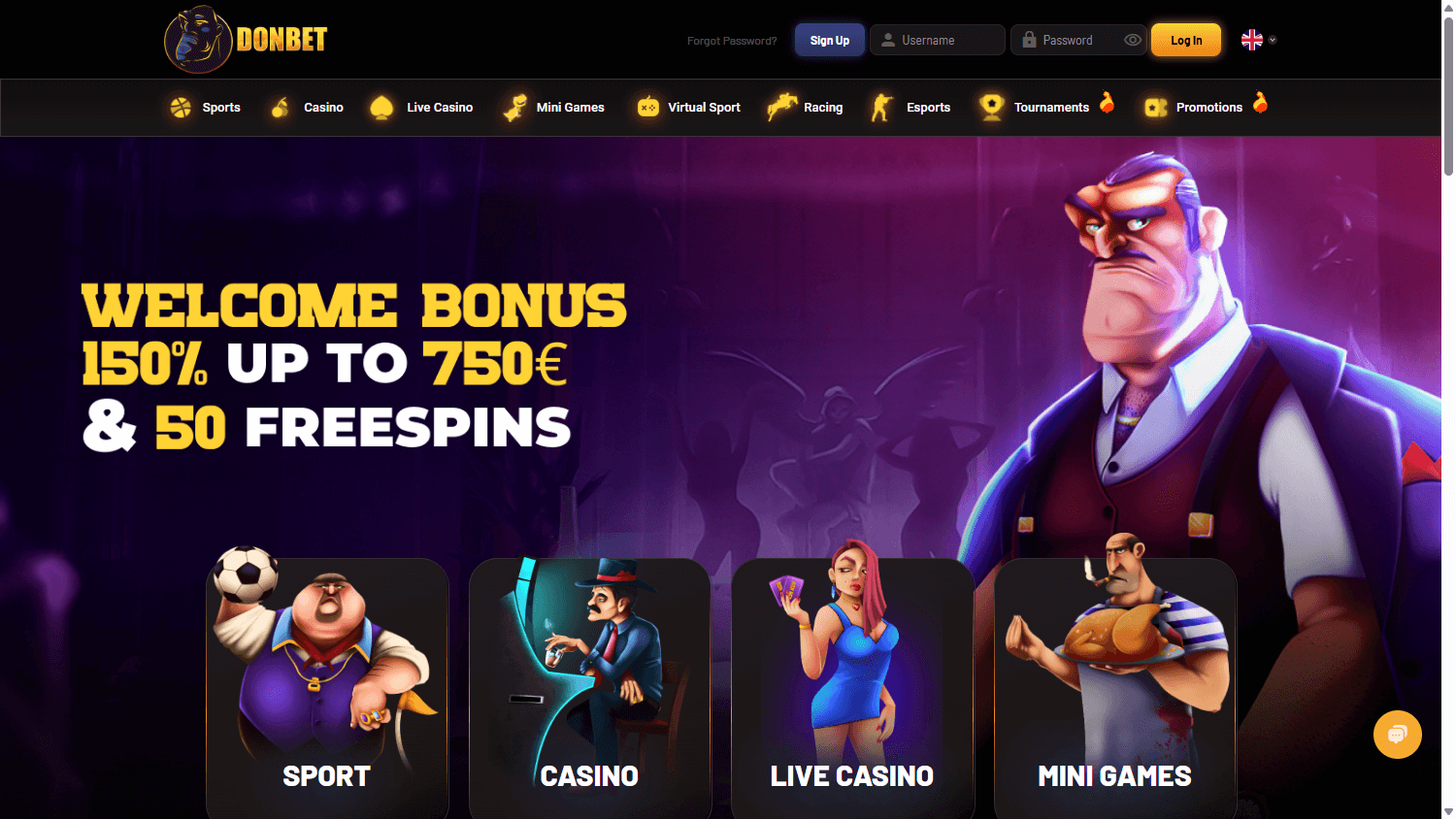 Donbet_Casino_homepage_desktop