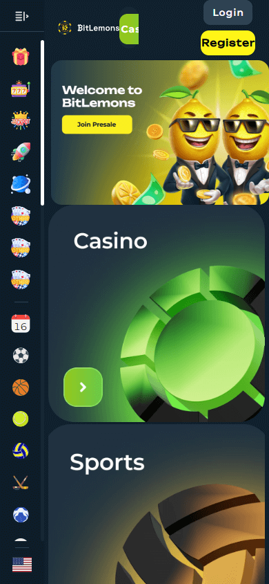 BitLemons_Casino_homepage_mobile