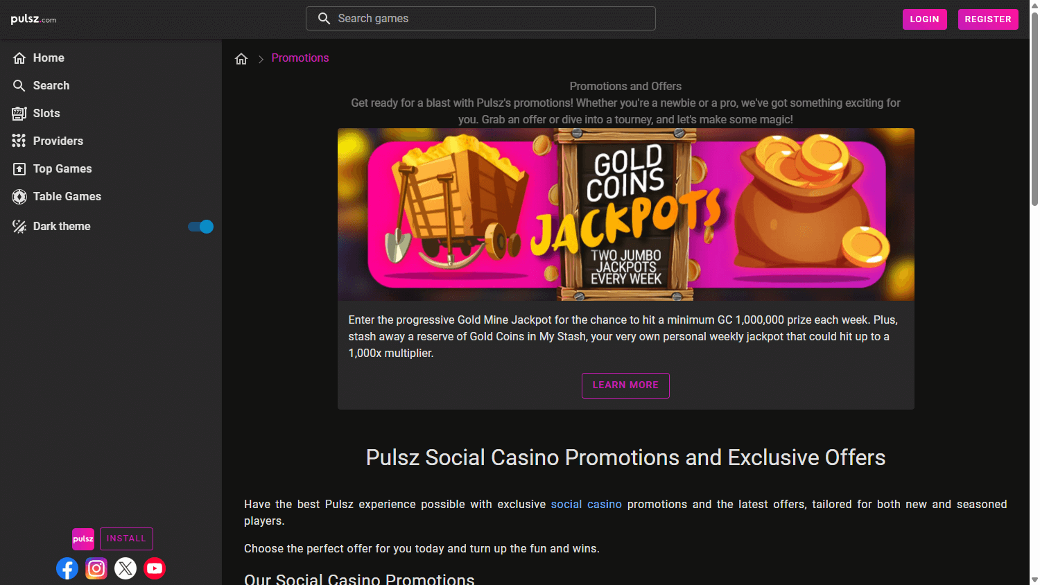 Pulsz_Casino_promotions_desktop
