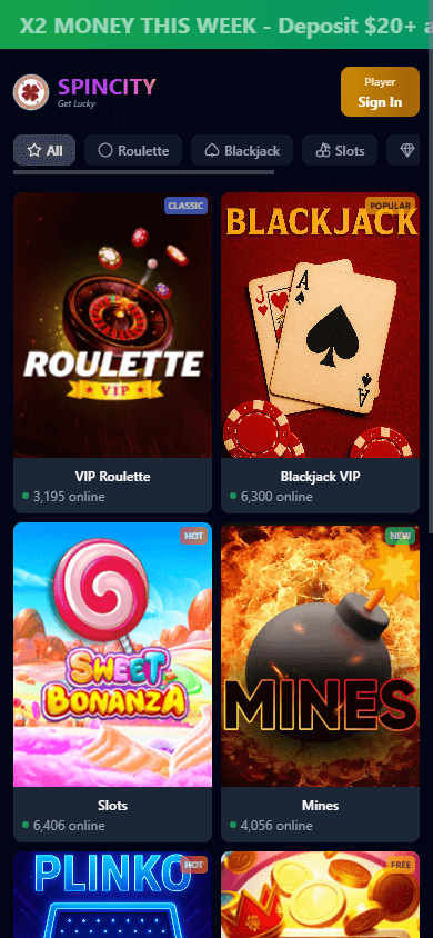 Spincity_Casino_homepage_mobile