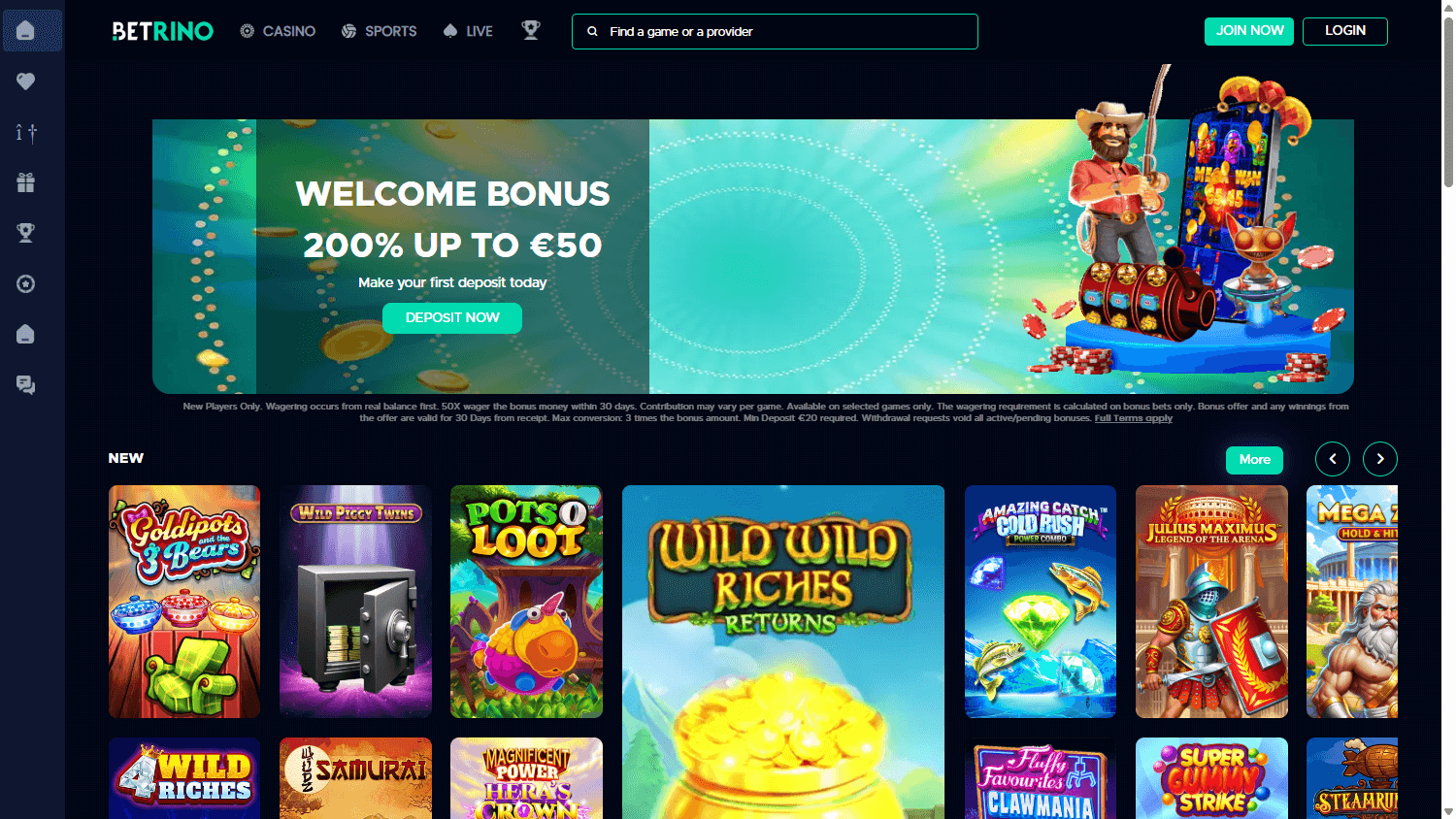 betrino_casino_homepage_desktop
