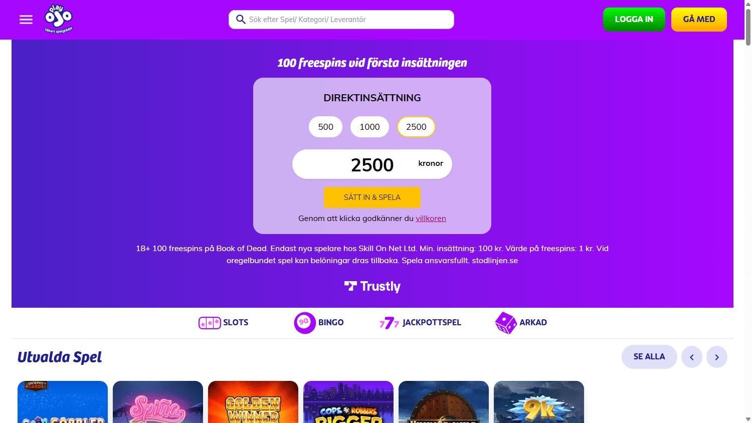 PlayOJO_Casino_SE_homepage_desktop