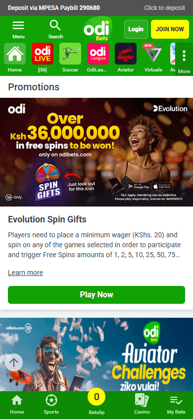 OdiBets_Casino_promotions_mobile