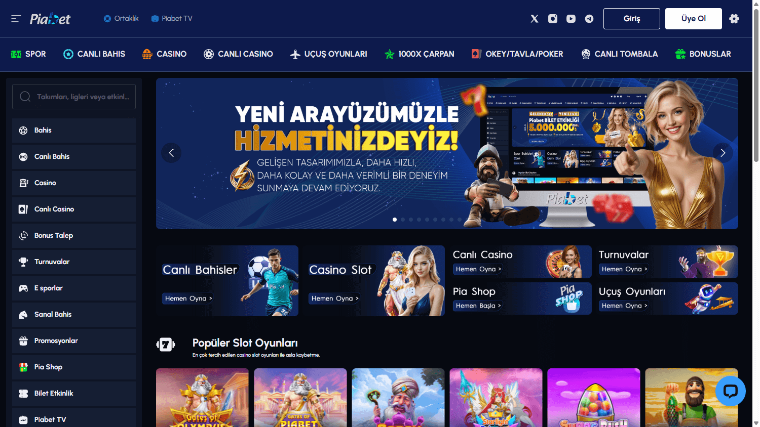 Piabet_Casino_homepage_desktop