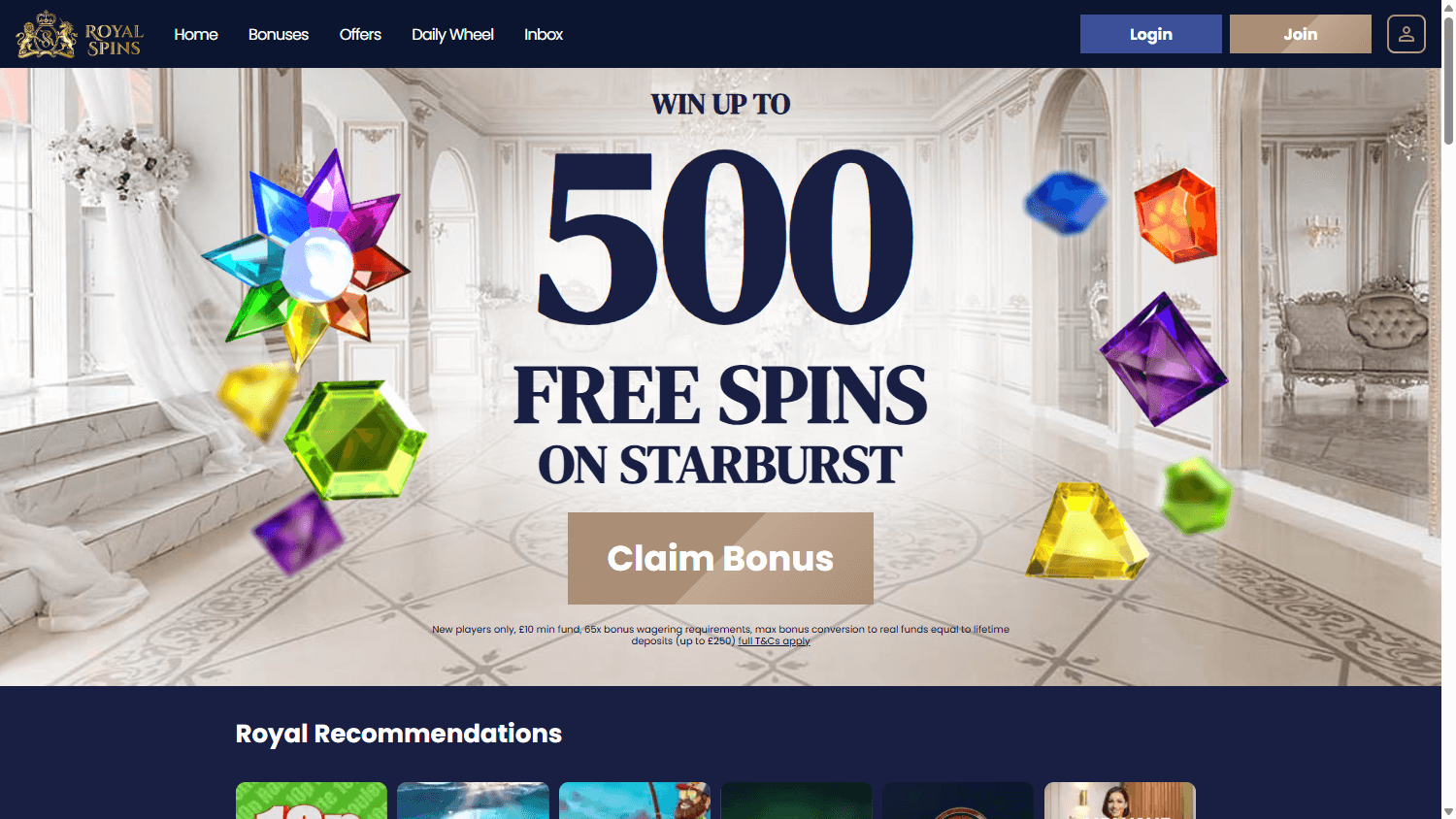 royal_spins_casino_homepage_desktop