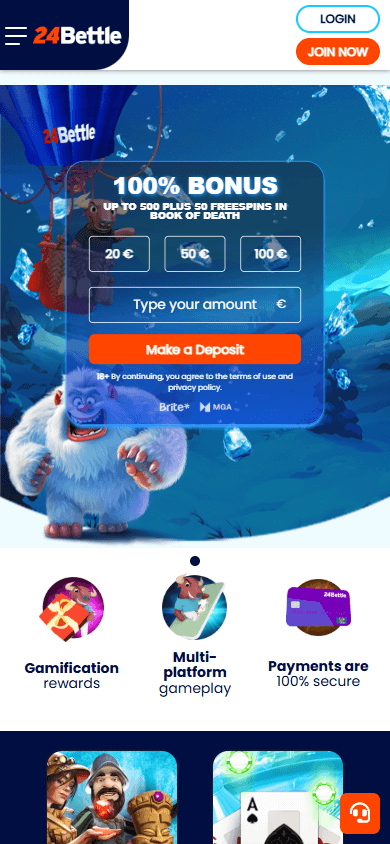 24bettle_casino_homepage_mobile