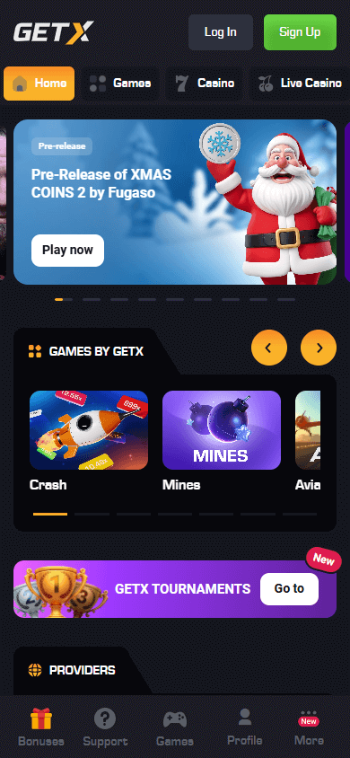 GETX_Casino_homepage_mobile