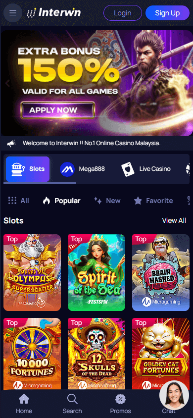 Interwin_Casino_homepage_mobile