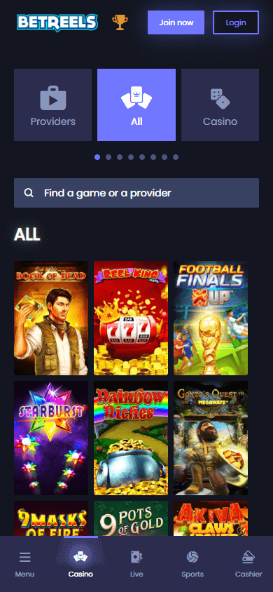 Betreels_Casino_game_gallery_mobile