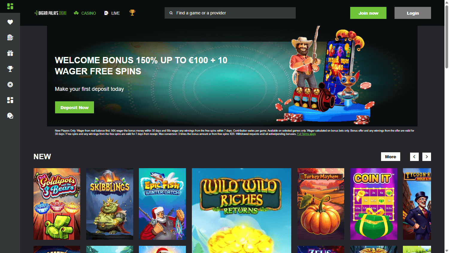 Dream_Palace_Casino_homepage_desktop