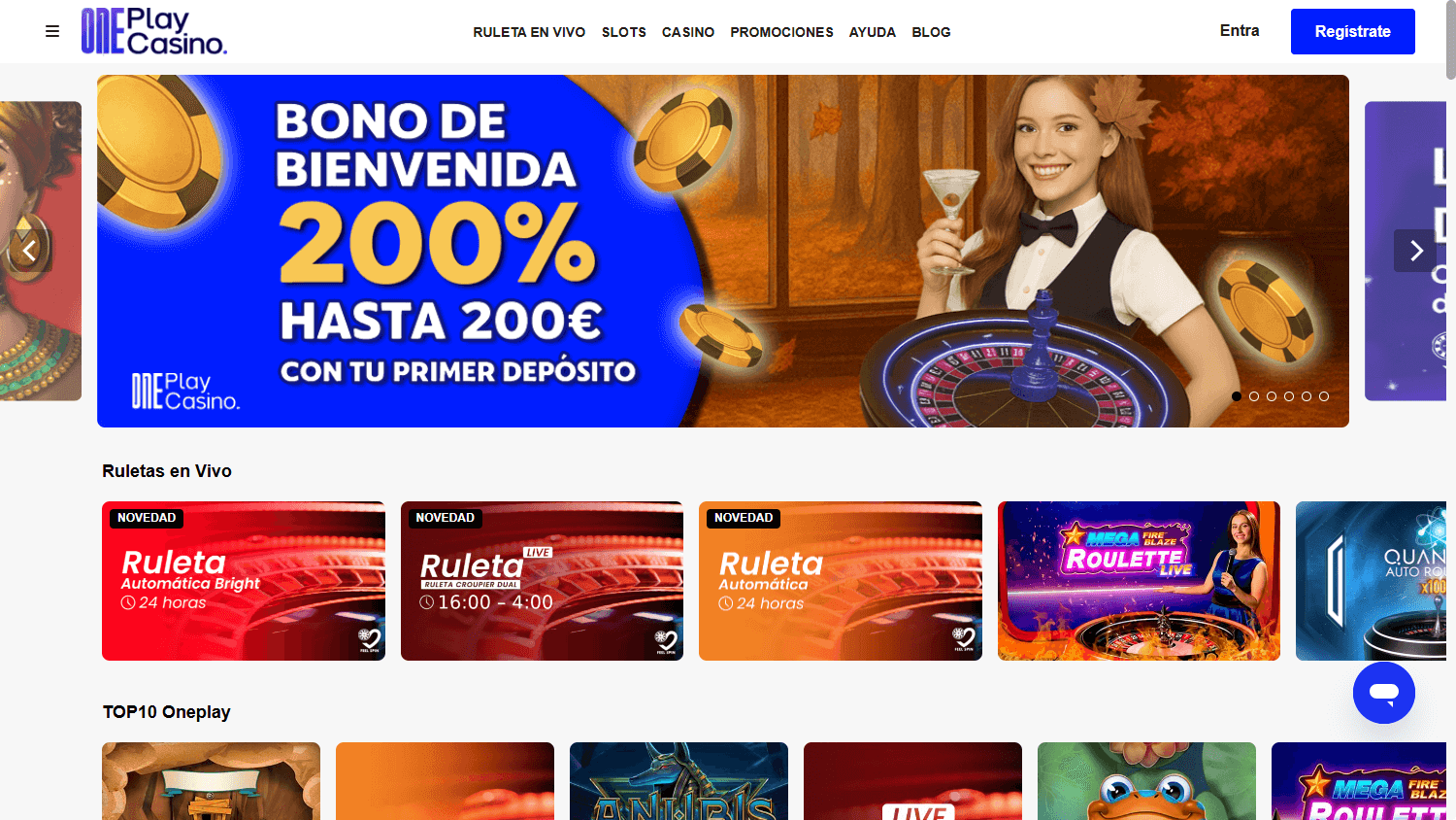 OnePlay_Casino_homepage_desktop