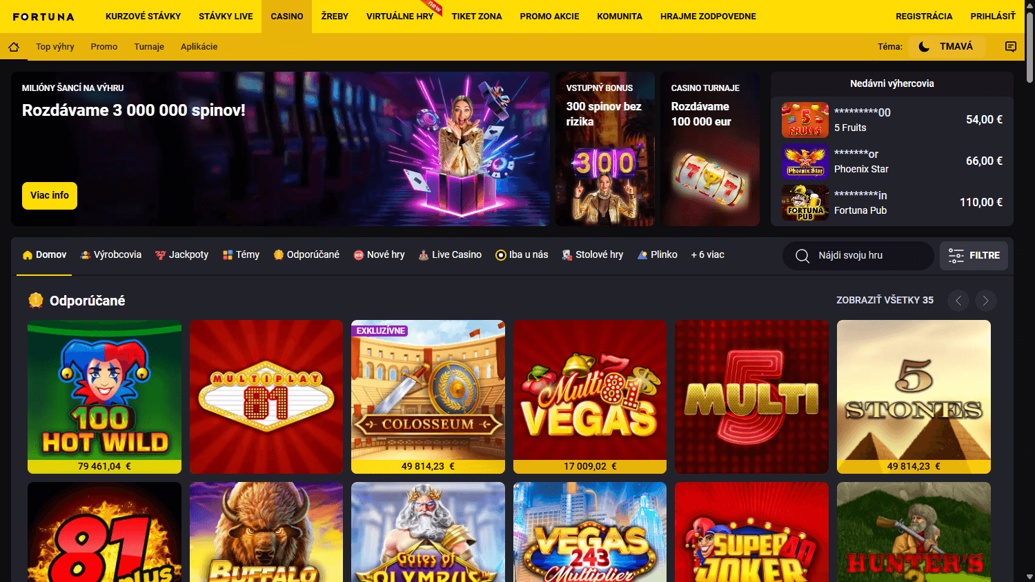 Fortuna_Casino_SK_homepage_desktop