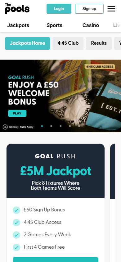 the_pools_casino_homepage_mobile